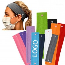 Headbands with Button for Mask